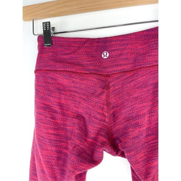 Lululemon Wunder Under Red Luon‎ Crop Pants Size 2 - Picture 8 of 10
